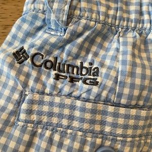 Blue gingham PFG shorts.  Youth small